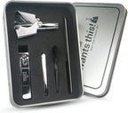 ROYAL [Made in Korea] Nose Hair Trimmer for Men Set, Birdie Set, with Nail Clippers and Tweezers, Manual, Battery-Free, Waterproof, Painless with Twelve Dual-Edged Blades, Patented Mechanism RET-4