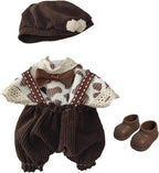 17cm Doll Clothes, Accessories for 15/17cm Dolls Clothes Headband + Overalls, Dolls Keychain Accessories, No Doll Included (Cookies Brown)