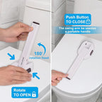 Toilet Locks Baby Proof - OKEFAN Toilet Seat Lock Child Safety for Toddlers Adhesive Kids Proofing Toilet Lid Lock Easy to Install No Drill Needed (2)