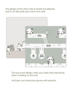 Baby Floor Play Mat 47"x47" Baby Playpen Mat, Foldable Baby Girl Playmat, Reversible Waterproof Foam Play Mats for Baby, 0.4 inch Crawling Baby Mat for 50" X 50" & 47"x47" Playpen(47*47*0.4)