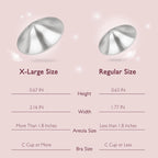 Boboduck The Original Silver Nursing Cups - 999 Silver Nipple Covers Breastfeeding - Protect and Soothe Sore Nipples - Breastfeeding Essentials Silver Nipple Guards with Soft Silicone Ring (Regular)