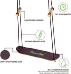 Swurfer TreeSkate Skateboard Swing, Outdoor Stand Up Surf Swing, Holds Up to 200 lbs, Ages 6 and Up, Adjustable Handles, Grip Tape, Kids Outdoor Play Equipment for Children and Adults (Waves)
