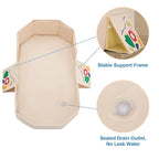 Foldable Baby Bathtub, RONBEI Collapsible Baby Bath Tube Portable Toddler Newborn Bathtub for Shower, Newborn Infant Bathtub with Non-Slip Base