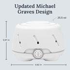 Yogasleep Dohm (White/Gray) & Travel Case (2 Piece Set) The Original White Noise Machine with Natural Sound from a Real Fan, Sleep Aid & Noise Cancelling For Adults & Baby, Office Privacy & Meditation