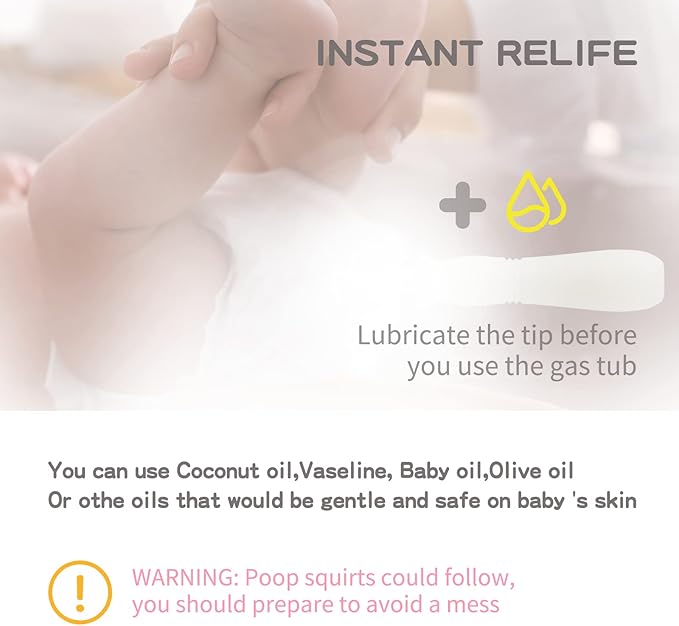 Gas and Colic Reliever for Babies, Baby Gas Colic Passer, Natural Solution for Baby Colic and Gas Relief, 100% Safe & Effective Instant Constipation Relief for Babies, 20 Count (Pack of 1)