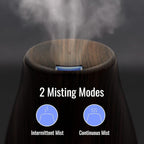 HealthSmart Essential Oil Diffuser, Cool Mist Humidifier and Aromatherapy Diffuser with 150ML Tank Ideal for Small Rooms, Adjustable Timer and Mist Mode, Wood Grain Brown