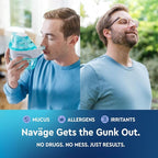 Navage Deluxe Bundle Nasal Irrigation System - Saline Nasal Rinse Kit with 1 Nose Cleaner, 30 Salt Pods, Black Travel Bag and 1 Countertop Caddy