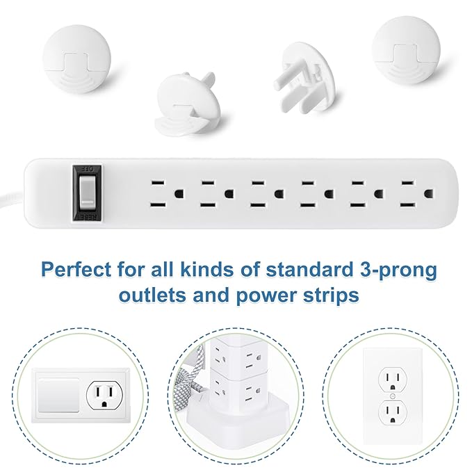 Outlet Covers Baby Proofing White - PRObebi 38 Pack Plug Covers for Electrical Outlets, Child Proof Socket Covers, Baby Safety Products for Home, Office, Easy Insatllation, Protect Babies