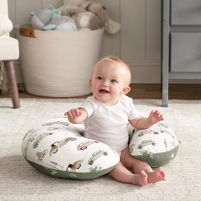 GRSSDER Nursing Pillow Cover Stretchy Minky Removable Nursing Covers for Breastfeeding Pillows, Ultra Soft Comfortable Slipcover for Boy and Girls