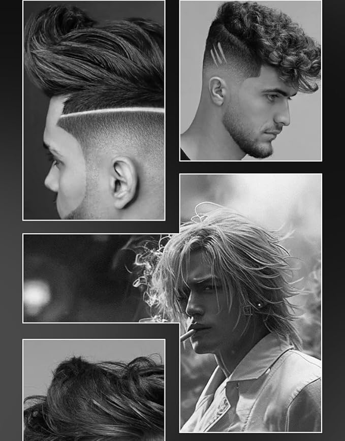 Electric Professional Hair Clipper and Shaving kit （Rubber biack Regular Color Box）