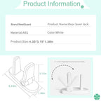 Door Lever Lock 2 Pack, No Drilling or Tools Needed for Installation, ABS Material Door Handle Baby Proof with Strong 3M Adhesive, Prevents Toddlers from Opening Doors