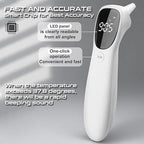 huangirl Touchless Thermometer, Digital Forehead Thermometer for Adults with Fever Alarm, Large LED Digits, 3-in-1 Non Contact Infrared Ear, Forehead & Touchless Thermometers
