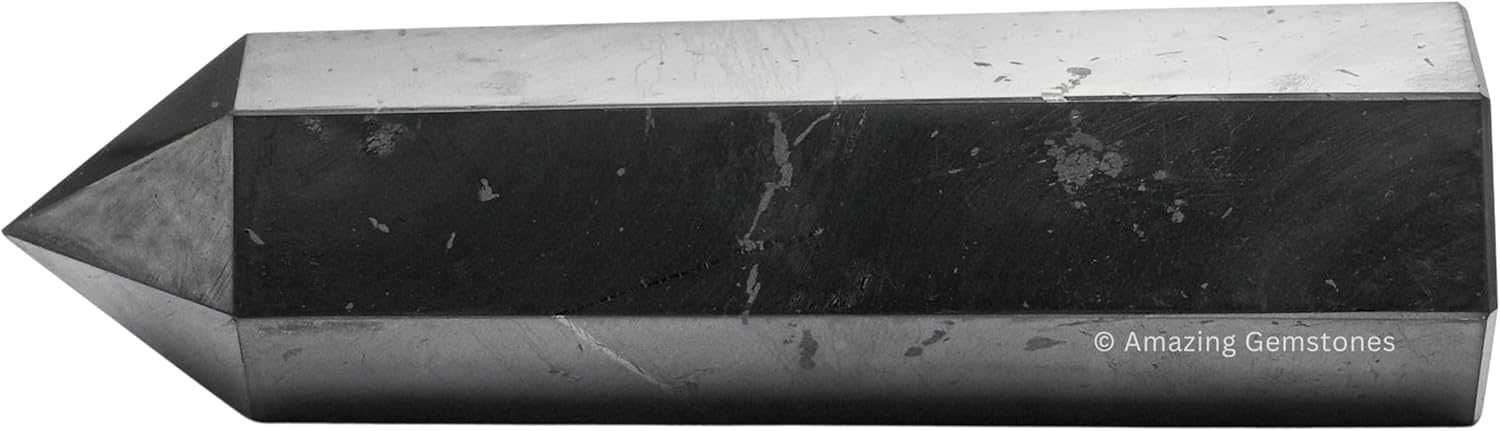 Amazing Gemstone Large Shungite Crystal Towers ~ Natural Healing Crystal Point Obelisk for Reiki Healing and Crystal Grid (5.5" to 6" INCH)