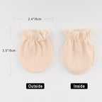 BQUBO Newborn Infant Toddler Mittens No Scratch Cotton Elastic Wrist Gloves Hypoallergenic for 0-6 Months Baby Boys Girls