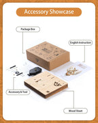 3D Wooden Puzzles for Adults,Snowy Owl DIY Clock Kit with Pendulum - Creative Gift Idea,Beginner 31 Pieces 3D Puzzles for Teens & Adults Home Decor