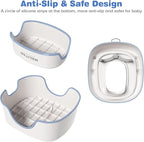 Maliton Baby Potty Training Seat with Step Stool, Toddler Toilet Seat for Boys Girls, Anti-Slip Toddler Stool for Bathroom, Kitchen, Toilet Potty Training Set(One Potty Seat+Two Step Stool for Kids)