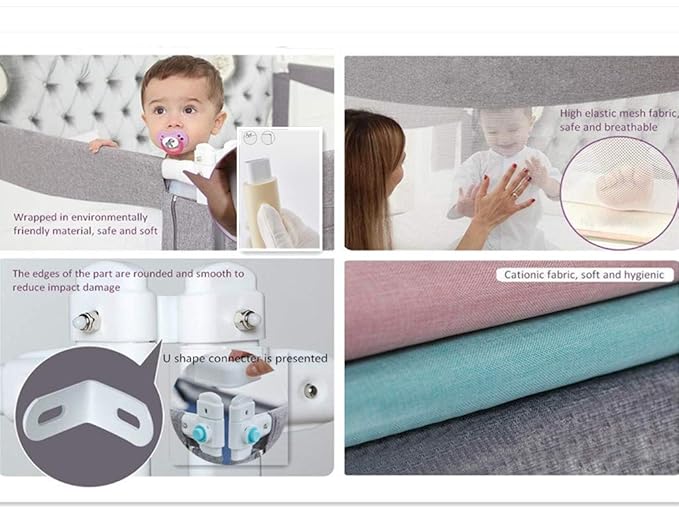 Lsbod Bed Rail for Toddlers,Baby Bed Rail Guard for Kids,Safety Side Bedrail for Twin,Double,Full,Queen,King Size Bed(1side 71" Lx27 H)