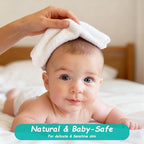 HOMEXCEL Baby Washcloths 12 Pack-Microfiber Coral Fleece Baby Bath Face Towel 7 x 9 Inch Extra Absorbent Soft Burp Cloth and Wash Cloths for Newborn-Infants and Toddlers,White