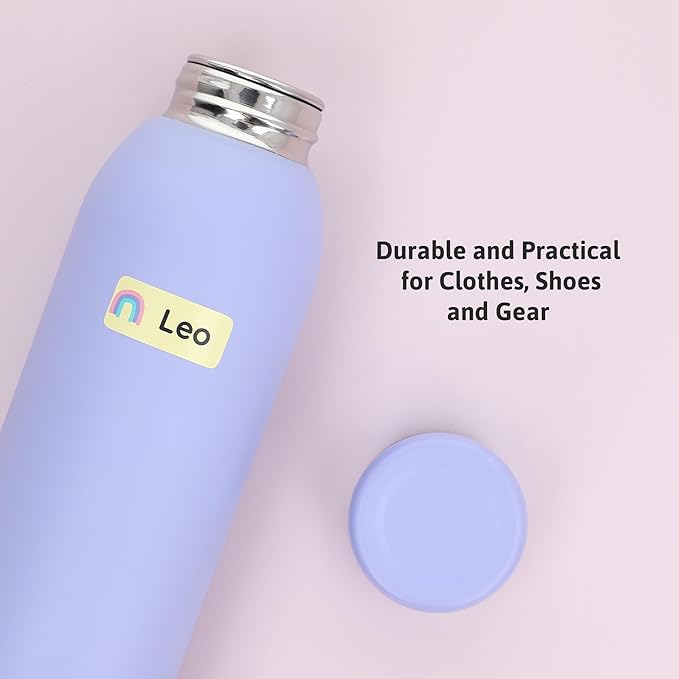 Personalized Name Labels for Kids (60) – Custom Waterproof & Durable Stickers for Clothing, Daycare, Office & School Supplies - Unicorns