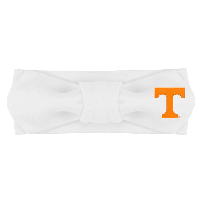 Creative Knitwear Tennessee Volunteers Infant Girls White Solid Hair Knot Headband Embroidered Logo - Size Newborn - 4T