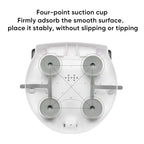 Foldable Baby Bath Seat - Non Slip Bathtub Chair for Sitting Up, Wrap-Around Seat with Suction Cups for 6-18 Months (Grey White)