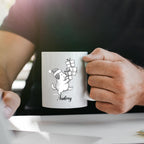 Customized Name Dog Accent Ceramic Mug Gift For Dog Lover Mom Dad, Personalized Dogs Animal White Coffee Mug 11 Oz 15 Oz, Awesome Puppy Travel Cup Gift For Birthday/Holiday/Anniversary, Dogs Cup