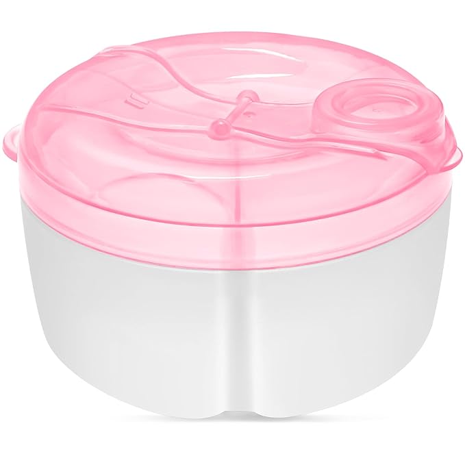 Accmor Baby Formula Dispenser On The Go, Formula Container to Go, Non-Spill Rotating Three-Compartment Formula Dispenser and Snack Storage Container for Infant Toddler Traveling