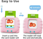 Lapare Audible Flash Cards Toys for Toddlers 2 3 4 5 6, Learn ABC Letters, Numbers 0-100,Phrases,Objects, Adjectives, and More Dolch Sight Words, 280 Cards with 560 Words/Phrases (Pink)