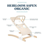 Baby Delight Heirloom Aspen Wooden Baby Bouncer | Infant Baby Chair | 0 – 6 Months | 100% GOTS Certified Cotton Fabrics | Organic Oat