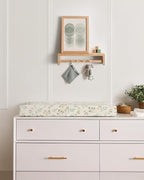 Blissful Diary Muslin Changing Pad Cover for Girls Boys, Ultra Soft Breathable Cotton, Baby Diaper Change Table Pad Covers, 2Pack (Roman Green&Leaf)