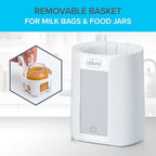 Chicco Digital Bottle Warmer & Sterilizer for Baby Bottles, Baby Food Jars, and Milk Bags | Eliminates 99.9% of Germs | 4 Heating Options | Digital Touchscreen| Automatic Shut-Off & Sound Alert