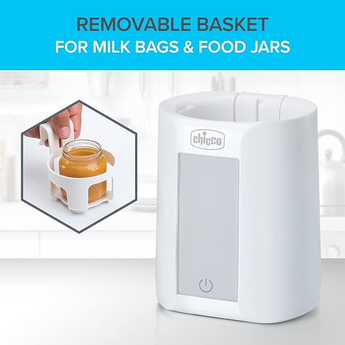 Chicco Digital Bottle Warmer & Sterilizer for Baby Bottles and Milk Bags Eliminates 99.9% of Germs 4 Heating Options Digital Touchscreen Automatic Shut-Off & Sound Alert (Pack of 2)