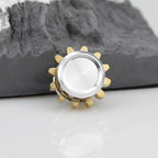 Metal Fidget Spinner for Adults, Small Mini Hand Toys, Copper Gear Linkage Fidget Blocks, Stacking Extendable Fingears Gyro, Bearing, Autism Sensory ADHD Anxiety Reduce