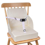 Toddler Booster Seat for Dining Table, Booster Seat for Table, 12.6x3.34 Inch Portable High Chair for Travel, HOSEASCA Compact Lightweight Travel Booster Seat with Adjustable Straps for Baby(Beige)