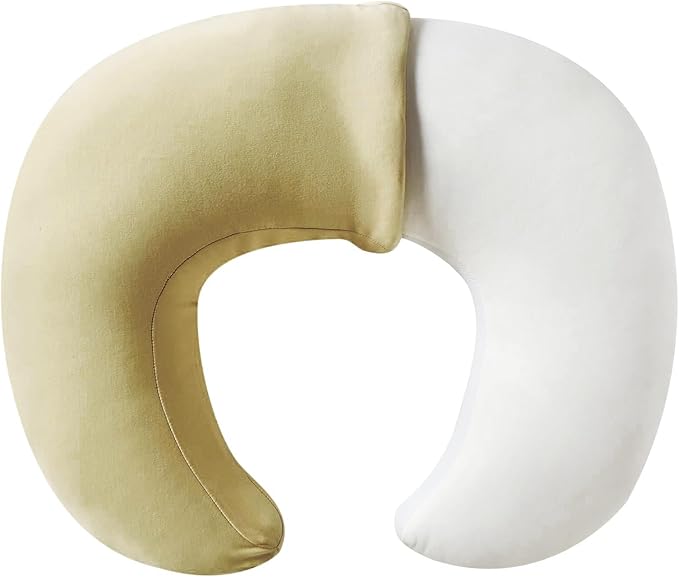 Nursing Pillow, Plus Size Breastfeeding Pillow Original Support for Baby Boys Girls Breastfeeding Essentials, with Removable Soft Cotton Cover (Khaki, Large (25.59 * 20.08 * 6.30 Inches))