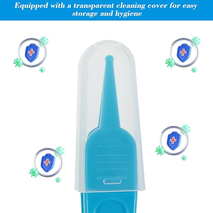 5 Pcs Nose Cleaning Tweezers, 5 Colors Baby Nose Picker with Round Plastic Head for Babys Care Comfortable Effective Noses Picker Tool Baby for Cleaning Ear Canals Nasal Umbilical Dirt