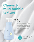 Kids' Mild Body Wash - Korean Kids Body Cleanser - Hydrating & Refreshing Low pH Soft Bubble Foaming with Panthenol and Amino Acids - Allergen Free Scent, 10.1 fl.oz.