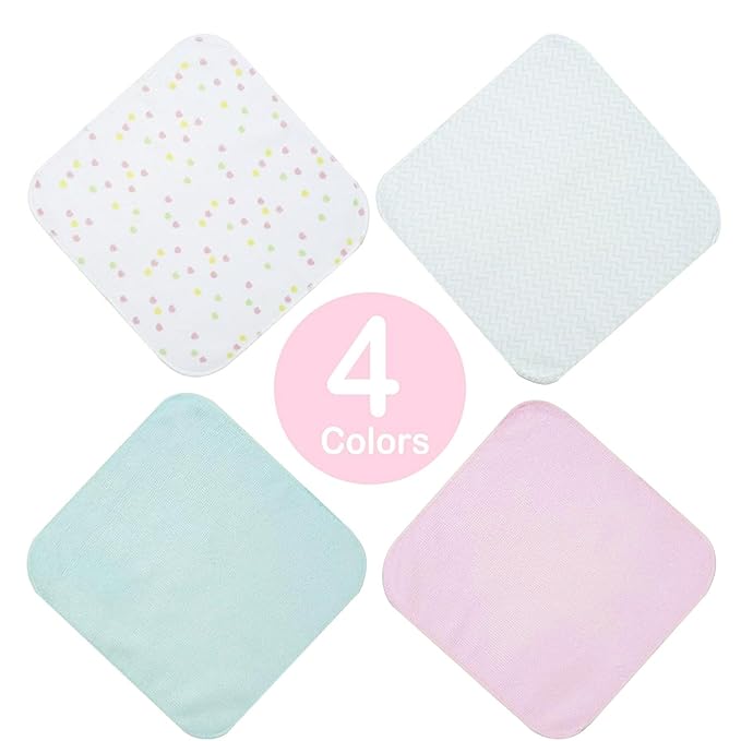 softan Baby Washcloths, 24Pack Baby Wash Cloths Extra Soft & Ultra Absorbent, Baby Towels and Washcloths Face Towel Unisex for Boys Girls Face & Body, Washclothes Gentle on Sensitive Skin, 9x9 Unicorn