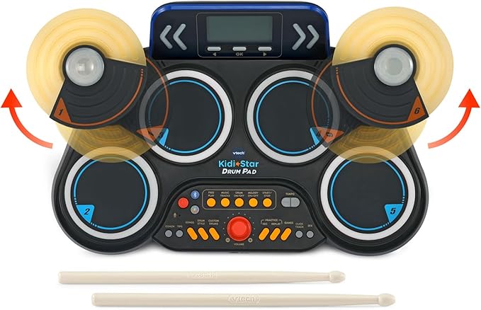 VTech Kidi Star Drum Pad, Black