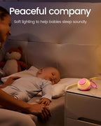 2025 Mom's Choice Awards, Portable Sound Machine for Baby Adult, AI Cry Detection, 18 Soothing Sound, Bluetooth Rechargeable White Noise Machine for Home Travel, Nursery Light, Barbie Pink