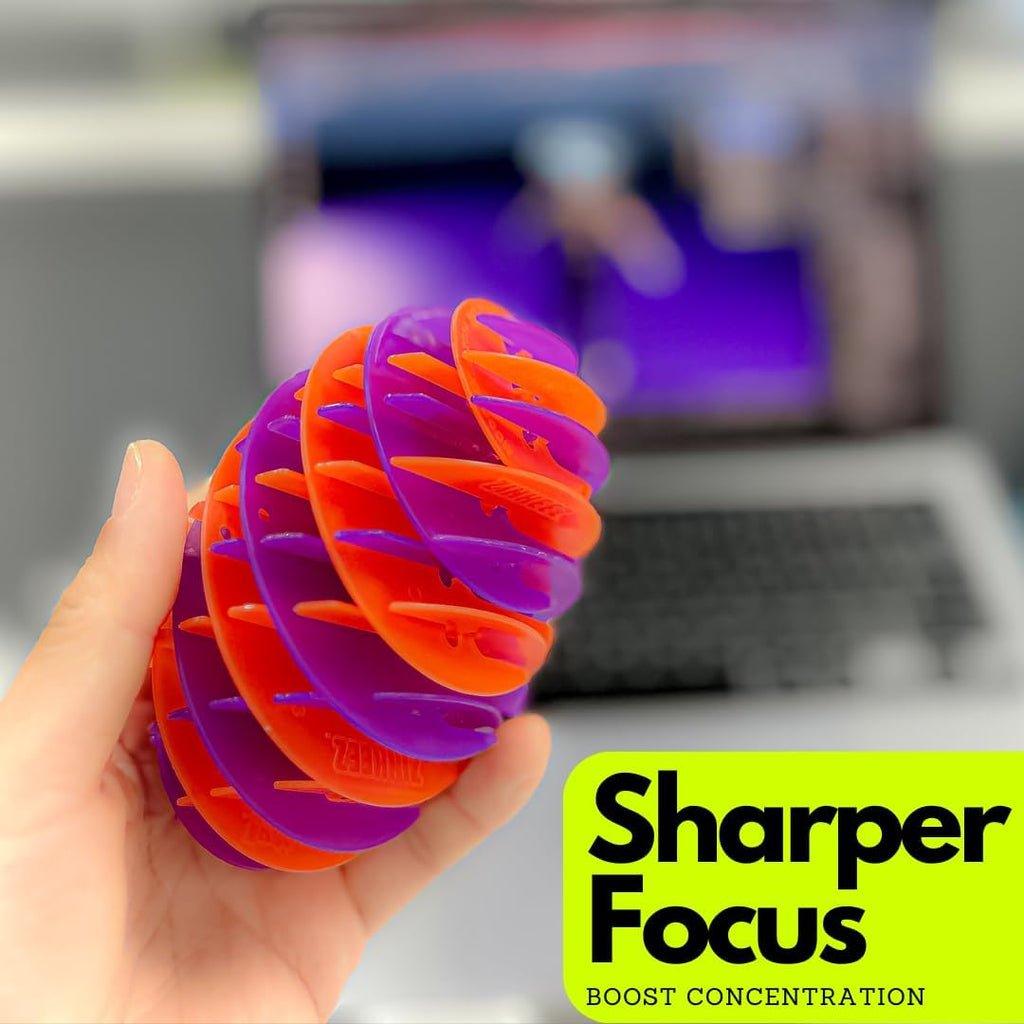 Zinkeez FlatBall - The Ultimate Flat-to-Ball Fidget Toy - for Kids, Teens and Adults Ages 4 and Up - Grapeshot