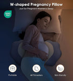 Pregnancy Pillows for Sleeping, Memory Foam Maternity Pillow Support for Back Belly HIPS, Adjustable Travel Wedge Pillow for Pregnant Women, Side Sleeping Pregnant Pillows with Velvet Cover
