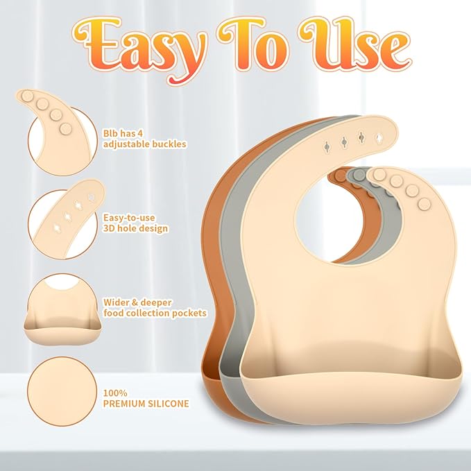 Silicone Baby Feeding Set 21 Pcs, Baby Led Weaning Supplies, Baby Feeding Supplies Set BPA Free, Essentials for Newborn Gift Walnut Color, Beige, Smoky Gray