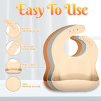 Silicone Baby Feeding Set 21 Pcs, Baby Led Weaning Supplies, Baby Feeding Supplies Set BPA Free, Essentials for Newborn Gift Walnut Color, Beige, Smoky Gray