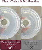 Momcozy Natural Breast Pump Wipes for Pump Parts Cleaning On-the-go, 30 Count (Pack of 3), Flash Clean & Resealable Pump Wipes