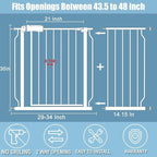 Extra Wide Baby Gate 14.17in Wide Extensions Walk Through Baby Gate Pressure Mount Auto Close Child Safety Gates (White, Extension-14.17"/36cm)