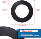 1 Pcs Upgraded Door Knob Plates with Double-Sided Tape –Thick Stainless Steel Scar Plates for Deadbolts & Knobs, Durable Lock Hole Covers for Fixing Loose Knobs and Damaged Areas(Matte Black)