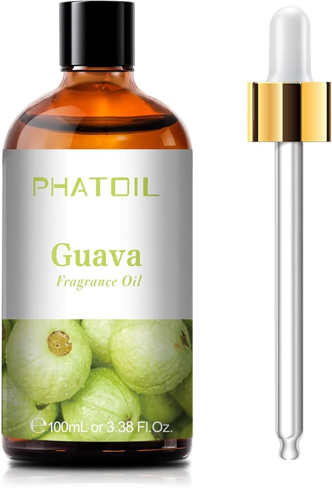 PHATOIL 3.38FL.OZ Guava Fragrance Oils for Aromatherapy, Essential Oils for Diffusers for Home, Perfect for Diffuser, Yoga, Skin Care, DIY Candle and Soap Making - 100ml