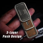 Magnetic Metal Fidget Toys - Metal Push Card Fidget Slider Stress Relief Toy, Men’s EDC Toy Fidget Toy Haptic Coin, Office Desk Toys Gifts for Boyfriend and Father (CP-3)