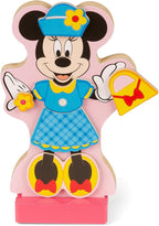 Melissa & Doug Disney Minnie Mouse & Daisy Duck Magnetic Dress-Up Wooden Dolls – Pretend Play Set (40+ pcs) Minnie Mouse Toys, Disney Dress Up Dolls for Preschoolers & Kids Ages 3+